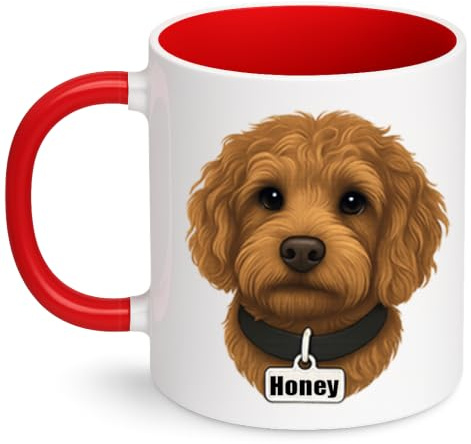 Personalised Cockapoo Mug with Dog Name – Gift Wrapped Box, Cockapoo Dog Lovers