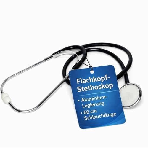 BUXMED Flachkopf Schwestern Stethoskop – Stethoskop Arzt, Stethoscope, Stethoskope, Stethoskop Medizin für Pflege, Praxis, Rettungsdienst & Ausbildung