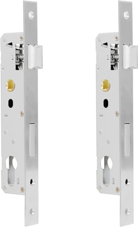 Rebanky 2 Piezas Cerradura Monopunto Embutir, para Cancela 85 x 35 mm Acero