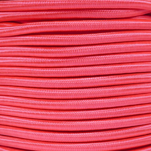 West Coast Paracord Bungee Elastic Nylon Shock Cord (1/4 Inch x 25 Feet, Neon Pink)