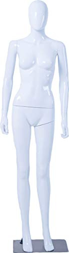 DF-5B Frau Eurotondisplay schöne abstrakte weiß Glanz lackierte Schaufensterpuppe Egghead Neu Weiblich Feminin Schick Modern (DF-5B Frau)