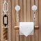 DEKAZIA® Toilettenpapierhalter Holz | Klopapierhalter ohne Bohren | Klorollenhalter für Toilettenpapier | WC Rollenhalter | Klopapier Aufbewahrung | Bad Zubehör | Toilettenrollenhalter weiß