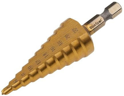 Blue Spot Tools 32052 HSS Step Drill (1/4 Hex Shank) (4-22MM)
