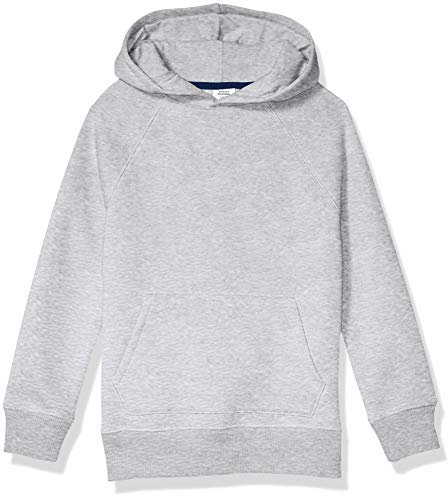 Amazon Essentials Felpe con Cappuccio in Pile Bambini e Ragazzi, Grigio Chiaro Puntinato, 11-12 Anni