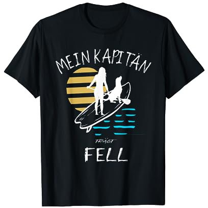 Stand up Paddling SUP Board mit Hund für den Wassersport T-Shirt