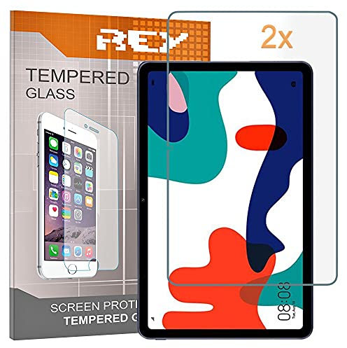 REY 2X Protector de Pantalla para Huawei MATEPAD 10.4 - MATEPAD New Edition 2021 10,4 - MATEPAD 10,4 2022, Cristal Vidrio Templado Premium, Tablet