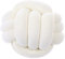 Koomuao Knotenkissen Rund Weicher Samtstoff Knoten-Ball-Kissen Nordische Dekokissen Zierkissen Knoten Geknotetes Kissen für Sofa, Bett, Wohnzimmer, Babyzimmer (Weiß, 22cm)