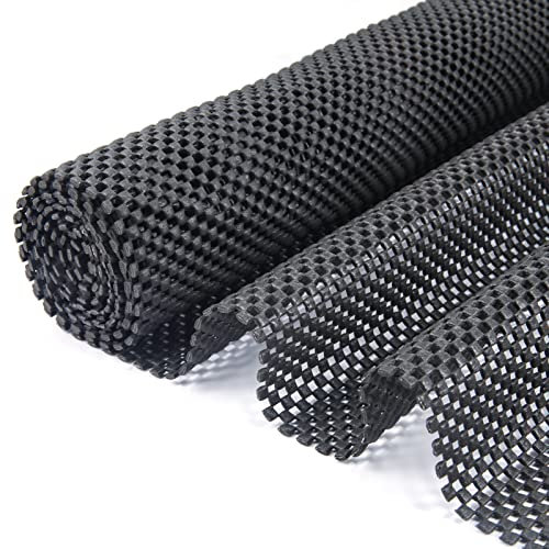 Lusee Teppich Antirutschunterlage, 50x80cm Antirutschmatte für Teppich, PVC Schneidbar rutschfest Teppichstopper Anti Rutsch Teppichunterlage für Teppich Schubladen Regale Tablett, Schwarz