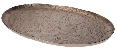 KEYHOMESTORE - Bandeja de metal de 45 cm, ideal como decoración de tu mesa o como bandeja