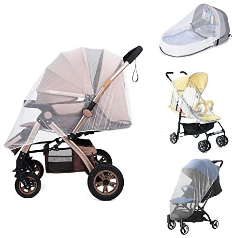 Rnitle Universelle Insektenschutz für Kinderwagen Besteht aus Feinem Netz,Moskitonetz für Buggy,Verfügt Über Elastische Bänder,um Wespen und Mücken Fernzuhalten