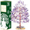 Lapislazzuli pietra preziosa albero della vita - base in fetta di agata geode, albero dei chakra fatto a mano, decorazione Feng Shui - bonsai di denaro in filo di rame,regalo spirituale