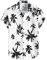 VATPAVE Mens 100% Cotton Hawaiian Flower Shirts Button Down Short Sleeve Beach Shirts Summer Casual Aloha Shirts Large White Coconut Tree Floral