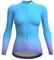 Wulibike Radtrikot Damen Langarm,Fahrradtrikot Damen Rennrad Trikot Fahrrad Shirt Reflektierende Schnell Trocknend Atmungsaktiv Top Mit RüCkentaschen Blau M