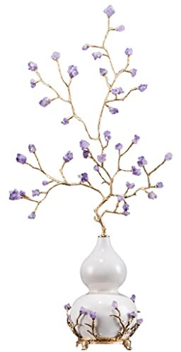 KIZQYN Money Tree Lucky Crystal Gourd Ornamente Moderne Atmosphäre Rich Baum Natürliche Heilung Kristall Edelsteine ​​Wohnzimmer Büro Dekorationen Feng Shui Decor Tree (Size : A)