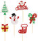 24 Stück Frohe Weihnachten Cupcake Toppers Weihnachten Schneemann Weihnachtsbaum LKW Winter Urlaub Neujahr Zeremonie Cupcake Picks Weihnachtsfest Kuchen Dekorationen