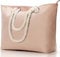 KALIDI Große Strandtasche mit Reißverschluss Wasserdicht Badetasche Strandtasche XXL Familie Beach Tote Bag mit Reißverschluss Große Shopper Damen Sporttasche Schultertasche, Khaki