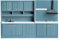 Amagogo Hölzerner Miniatur Küchenschrank Puppenhaus Dekoration 1/12 Puppenhaus Küchenmöbel, Kochtisch l