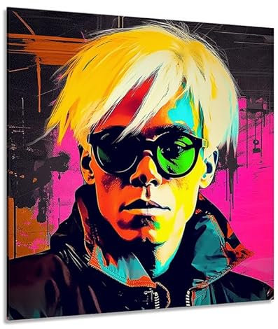 Kunstgestalten24 Leinwandbild Pop Art Portrait Andy Warhol Bild Kunstdruck Wanddeko