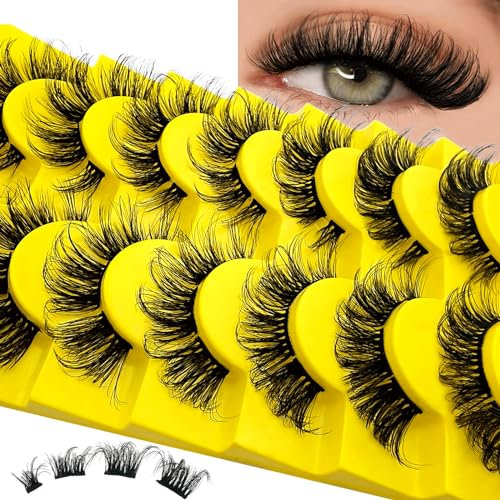 56 Pcs Wimpern Einzeln Cluster, DIY Einzelne Wimpernverlängerung Extensions, Wimpernbüschel Cluster-Wimpern Individuelle Falsche Wimpern für Einzelne Wimpern zu Hause (D-curl,10-18mm Mix-YH16)