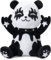 corimori Kuscheltier 25cm, Tin der Metal-Panda | Plüschtier, Panda-Kuscheltier für Fans von Kiss, schwarz weiß