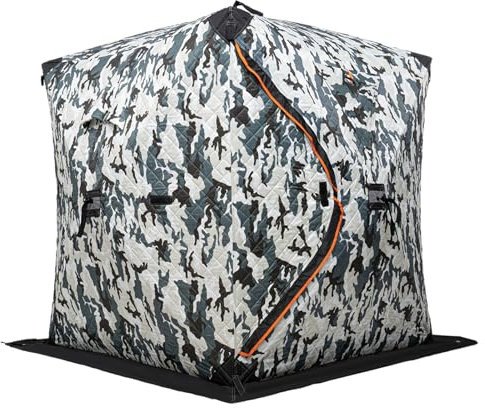 2 Personen Camping Zelt Ice Lake Fishing Shelter 145*145*165 cm Freistehendes Isoliertes Zelt Mit Handtasche Tragbares Zelt Das Faltbare Für Zwecke Wie Camping Wandern Angeln (Camouflage)