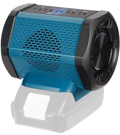 Haut-parleur Bluetooth compatible avec batterie Makita 18 V USB A+C Charge rapide pour chantier de construction, camping et fête (batterie non incluse)