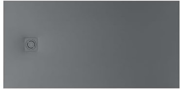 Roca APA014B032001200 - Plato de ducha extraplano de STONEX® TERRAN, medidas 120 x 80 x 2,9 cm, color pizarra textura grava