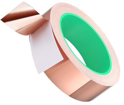 DeJivsin Kupferband Gegen Schnecken, 20mm x 20m, Schneckenzaun Schneckenschutz für Hochbeet Pflanzen, Kupferband Kupferfolienband Tape Abschirmband, Schneckenzaun Schneckenschutz Schneckenfalle