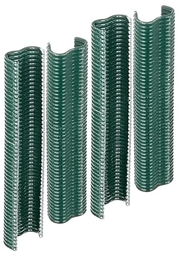 Alberts 854157 Drahtklammer | zinkphosphatiert, grün kunststoffbeschichtet | Breite 22 mm | 2000er Set
