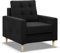 Mebligo - Sessel Wohnzimmer Blank, Relaxsessel im Skandinavischen, Loungesessel Moderne, Sessel & Stühle - schwarz (Mikrofaser 15)