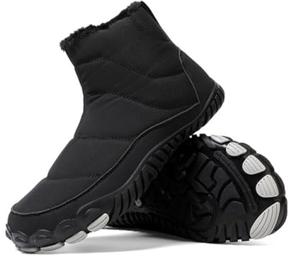 VERROL Barefoot Botines Hombre Mujer Invierno Botas de Nieve con Forro Cálido Botas Zapatillas de Trail Running Minimalistas Impermeables cómodas