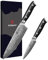 KEEMAKE Küchenmesser Set - Damastmesser Set 2-teilig aus 67 Lagen Damaststahl mit Ergonomischer G10 Griff, Scharfes Kochmesser Set und Gemüsemesser für Küche, perfekte Vatertagsgeschenk