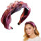 ZEPIQOR Bandeau large vintage pour femme -4 cm Bandeau turban torsadé - Bandeau élastique, Bandeaux Serre Tête Elastique Nœuds Cheveux Accessoires pour un usage quotidien