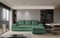 ecksofa mit schlaffunktion und bettkasten TOMI l-Form Sofa Couch mit bettkasten, 3-Sitzer eckcouch, schlafsofa für Wohnzimmer, Sofa Couch mit schlaffunktion (Grün, Ottomane Rechts)