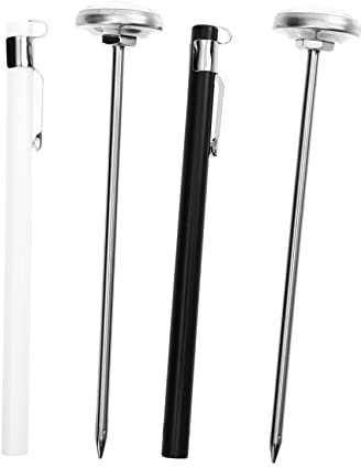 AUTSUPPL 2stücke Digitales Thermometer Für Wasser Und Milch Temperaturmesser Für Kaffee Und Heiße Getränke Edelstahl Sonde Für Küche Und Esszimmer