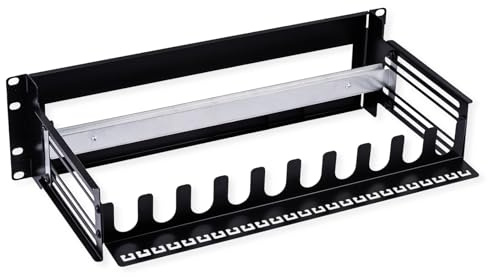 Värde 45 cm stödram för DIN-skenor, 3U, svart