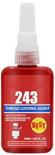 Thread Lock Red,Thread Lock Blue,High Strength Locktight Threadlock,Anti-Rust&Loosening,Medium Strength Oil Tolerant Threadlocker,Screw Strong Thread Locker Glue,Screw Sealant Threadlocker,50ML
