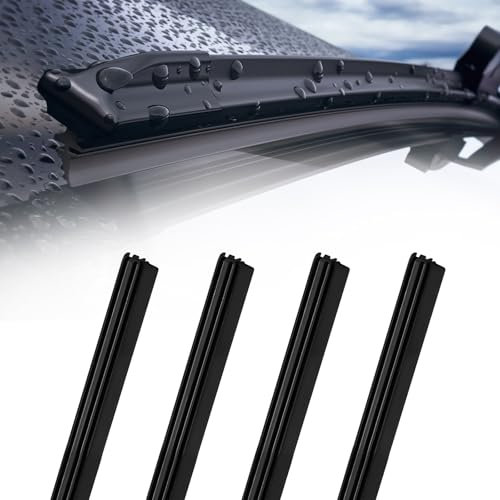 alwaiiz 4 Piezas goma limpiaparabrisas 800mm, goma limpiaparabrisas universal, gomas limpiaparabrisas coche