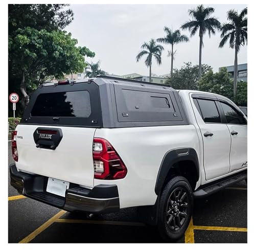 YBDFCBF Tonneau Cover Pickup Truck Topper Compatible For Nissan Navara NP300 Frontier D40 D22 D23 2012-2025 Bed Cover with Lock, Truck Bed Canopy Hardtop Canopy Accessories Covers(Style B:Side Glass S