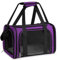 TOFFCAEA Transporttasche für Katze Hund, Hundetransportbox, Faltbare Katzentransportbox, tragbar, 5kg Katzen Hunde Tragebox, für mittelgroße Hunde, Katze (Lila, L 50 x B 34 x H 34 cm)