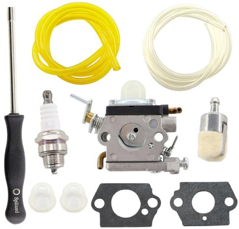 MCHNIC Vergaser mit Dichtung Benzinschlauch Schraubendreher Satz für Husqvarna 122HD45 122HD60 522HD60S 522HDR60S Jonsered HT2223T HT2218 Heckenscheren ersetzt 596658301 523012401