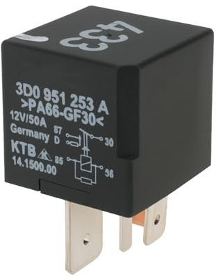1 Unità 5 Pin Relè Auto Ricambio 3D0951253A 12V 50A Interruttore Relè Auto Compatibile con Volkswagen