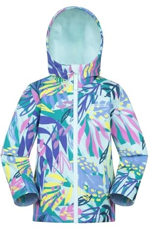 Mountain Warehouse Exodus Kids Softshell Jacket - Breathable, Water Resistant, Fleece Lined, Wind Resistant Coat, Boys & Girls - For Spring Summer & Outdoors Pale Green (05) Teen Size 13 Years