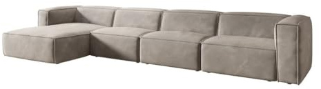Designer Sofa Comfy L Maxi in Samt Beige Links