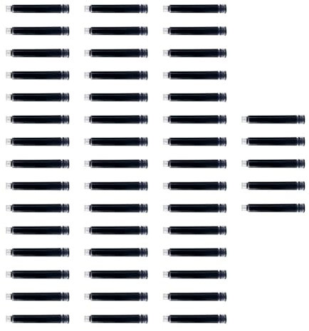 Ink Cartridges for Fountain Pens 100 Dark Blue Premium Quality Smooth Output 0.9ml Capacity 50 Pcs Refills with 3.4mm Bore Diameter Easy Install Change Ink for Student Writing (50pcs)