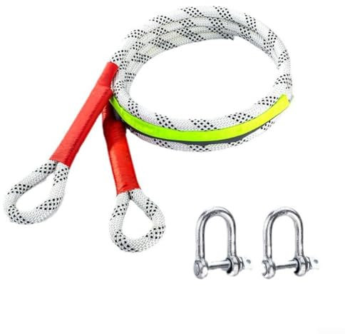 Corde de remorquage avec 2 manilles en acier Idéal pour Jeep, camion, VTT (5 tonnes)