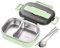 Heidouse Lonchera térmica con cubiertos, 1L 2 compartimentos Lunch de lonchera de acero inoxidable con tapa, contenedor de alimentos portátiles de gran capacidad para oficina escolar, cajas de bento