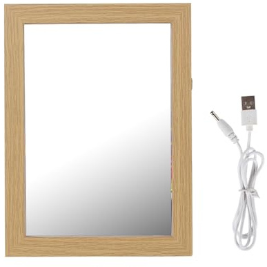 Itkcozcg Beleuchteter geprägter Bilderrahmen mit LED-Licht-Panel, Vitrine, Bilderrahmen, Foto, austauschbares Panel, LED-Kunst-Display