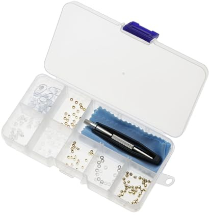 AS Axis Spindleon 150pcs Eyeglass Repair Kit Screws Nuts Washers Tweezer for Glasses Fixing Gold