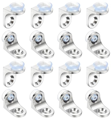 PATIKIL Regalstifte Nägel 20 Stück 23 Mm Dicke L-Förmige Schrankregal Pins Mit Schrauben Stifte Für Regale Für Holz Küchenschrank Schrank Bücherregal Kleiderschrank Silber